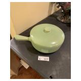 Green Covered Handled Pot Dish