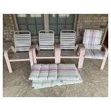 (4) Metal Lawn Chairs
