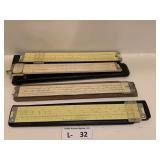 (4) Slide Rulers