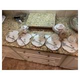 Vintage Kutani Snake Set, Bamboo Design