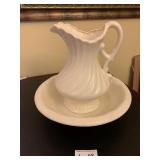 Ceramic Pitcher & Wash Basin