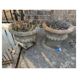 (2) Concrete Planters