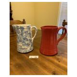 (2) Ceramic Pitchers