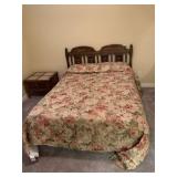 Mediterranean Style Headboard Queen Size Bed