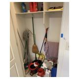Cleaning Supplies, etc in Closet Garage