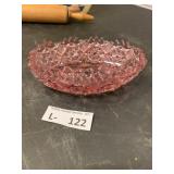 Cranberry Fostoria? Rosby Pattern Oval Dish