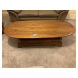 Oval Wood Coffee Table