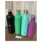 (4) Stainless Wayer Bottles Corkcicle, etc
