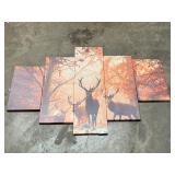5pc Deer Wall Art