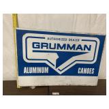 Metal Grumman Aluminum Canoes Sign