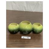 Vintage Hull Pottery Three-Lobe Orb Planter