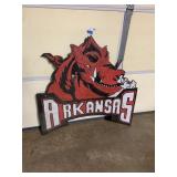Plywood Arkansas Razorback Sign