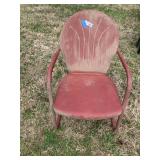 Vintage Mid-Century Metal Patio Lawn Chair