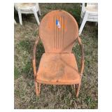 Vintage Mid-Century Metal Patio Lawn Chair