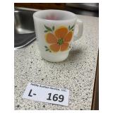 Vintage Fire-King Floral Mug