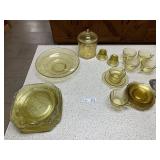 Vintage Amber-Colored Depression Dishes