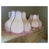 (2) Vintage Victorian Scalloped Fringe Lamp Shade