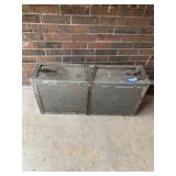 Vintage Metal Wood Crate