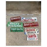 (4) Wood Christmas Signs