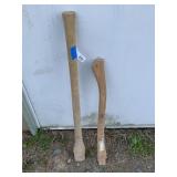 (2) Wood Axe Handles