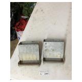 (2) Vintage Galvanized Feeders