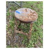 Antique Metal Milking Stool