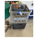 (2) Plastic Milk Crates