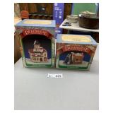 (2) Nova Dickensville Christmas Village Decor