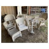 VIntage Wicker Chairs, Table, Frames, etc