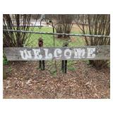 Antique Wood WELCOME Sign