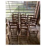 (8) Ladder Back Chairs