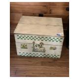 VIntage Wood Box w/Fabric