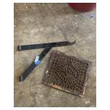 Antique Metal Grate & Pole Hanger