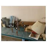 Chandelier, etc on Counter