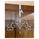 Metal Over Door Wreath Holder Decor