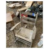 Antique Wood Wicker Rocker (needs repair)