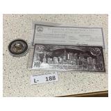 9/11 Silver Leaf Coin Certificate & Commemorative