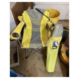 (2) Yellow Folding Lawn Chairs