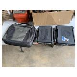 (2) Plastic Pistol Cases & Padded Laptop Bag