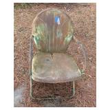 Vintage Mid-Century Metal Patio Lawn Chair