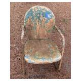Vintage Mid-Century Metal Patio Lawn Chair
