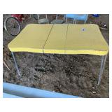 Antique MCM Yellow Dining Table