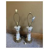 (2) Porcelain Lamps