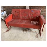 Vintage Metal Porch Glider 3 Seater