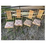 (4) Vintage Metal Frensh-Style Dining Chairs