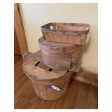 Vintage Wooden Basket, etc
