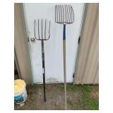 (2) Manure Forks