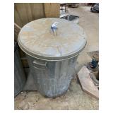 Galvanized Trash Can w/Lid