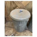 Galvanized Trash Can w/Lid