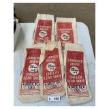 (5) Lawrence Brand Shot Bags (empty)